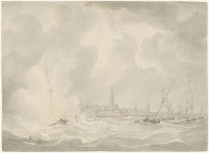 Explosion des Bootes von Jan van Speijk, 1831