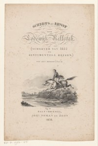 Pferd springt über Fluss