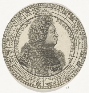 Münze mit dem Porträt von Johann Wilhelm und den Namen der Kurfürsten der Pfalz von Anonymous