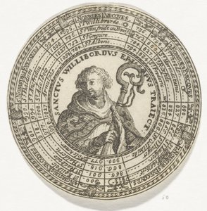 Münze mit dem Porträt des Heiligen Willibrord und den Namen der Bischöfe von Utrecht