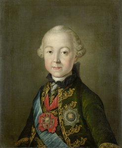 Porträt von Paul I., Kaiser von Russland, in jungen Jahren von Anonymous