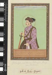 Porträt von Jihangir Padshah, dem Sohn von Humayun, der nach seinem Vater in Hindustan regierte