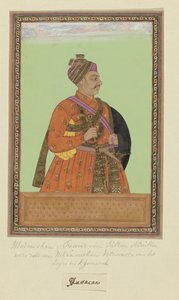 Porträt von Musa Khan, der ein Page von Sultan Abdullah war; nach Neknam-Khan diente er als Heerführer von Karnatak von Anonymous
