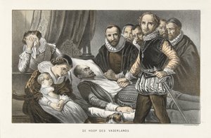 Prinz Maurits bei der Leiche von Prinz Wilhelm dem Schweiger, 1584 von Anonymous