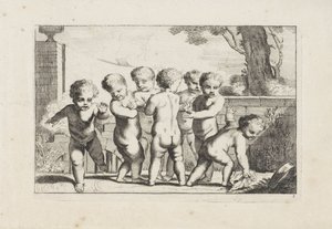 Putti spielen Taschentuchlegen