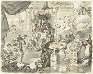 Quincampoix oder der große Wind- und Kohlverkäufer, 1720 von Anonymous