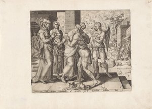 Raguel begrüßt Tobias (Verhaal van Tobias)