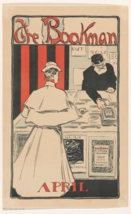 Werbeplakat für die April-Ausgabe 1896 der Zeitschrift The Bookman