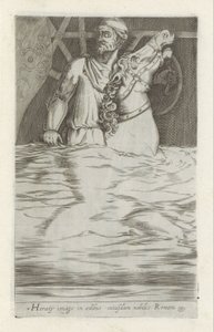 Relief von Horatius Cocles zu Pferd, der die Pons Sublicius im Wasser verteidigt von Anonymous