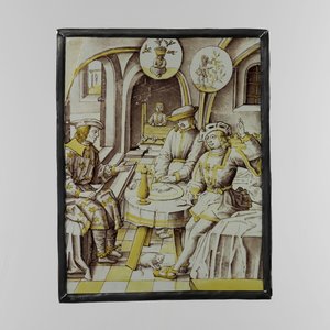 Fenster mit Josef, der die Träume des Mundschenks und des Bäckers erklärt von Anonymous