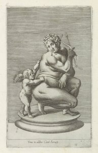 Skulptur von Venus und Amor von Anonymous