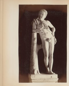 Skulptur des ruhenden Satyrs in den Kapitolinischen Museen in Rom, Italien