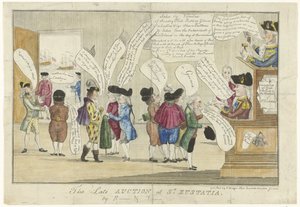 Spottdruck auf die Engländer auf Sint-Eustatia, 1781