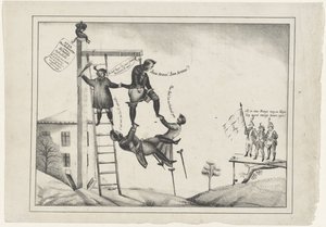 Karikatur auf die Freiwillige Bewaffnung, 1830 von Anonymous