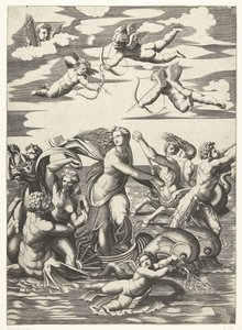 Triumph der Galatea mit Tritonen und Nereiden und Putti von Anonymous