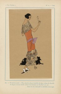 Très Parisien, 1923, Nr. 10: 16.- NONCHALANCE. - Ein Samtkleid von Anonymous