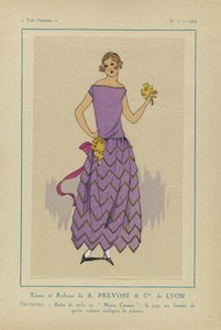Très Parisien, 1923, Nr. 1: Stoffe und Bänder von A. Prevost...