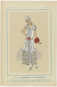 Très Parisien, 1923, Nr. 4: 8. - MARQUISE. Auf einem Futteral... von Anonymous