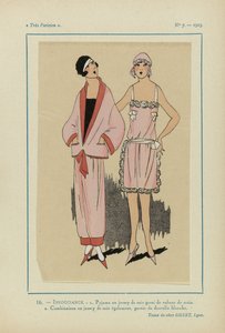 Sehr Pariserisch, 1923, Nr. 7: 16.- Sorglosigkeit. - 1. Pyjama aus Seidenjersey