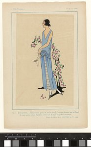Très Parisien, 1923, Nr. 9: 4. - Türkis. - Ein enger Moiré-Schlauch...