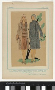 Très Parisien, 1928, Nr. 9: 8.- JEUNESSE. Mantel in Kadsourah von Anonymous