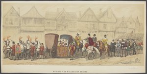 Utrechter Maskerade, Platte e: der Hof, 1856 von Anonymous
