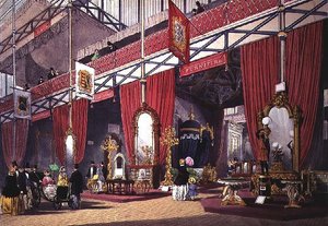 Ansicht der Möbelabteilung der Großen Ausstellung, 1851 von Anonymous