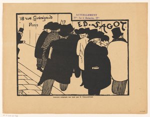 Visitenkarte des Druckhändlers Edmond Sagot in Paris von Anonymous