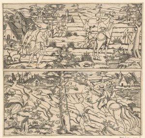 Vogeljagd und Hirschjagd