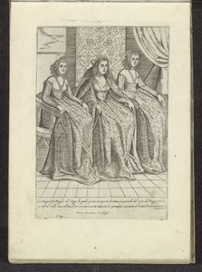Frau des Dogen mit zwei Frauen