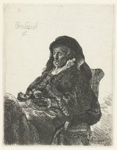 Witwe mit schwarzen Handschuhen