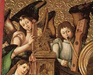 Zentraltafel eines Altars, der dem Hl. Vinzenz dem Märtyrer von Saragossa gewidmet ist, (Detail) von Anonymous Anonymous