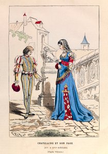 Eine Chatelaine und ihr Page im 15. Jahrhundert - Private Sammlung von Anonymous Anonymous