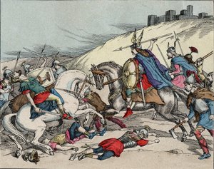 Schlacht von Gergovia - Vercingetorix in der Schlacht von Gergovia (52 v. Chr.) während des Gallischen Krieges