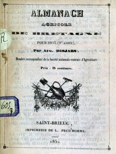 Titelblatt des Almanach Agricole de Bretagne