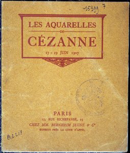 Titelblatt des Ausstellungskatalogs „Die Aquarelle von Cézanne“ von Anonymous Anonymous
