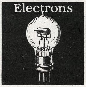 Elektrische Phänomene: Elektronen. Anonyme Illustration von 1925. Private Sammlung.