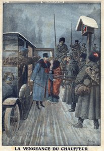 Erster Weltkrieg 1914-1918 (Krieg 14-18). Vom Fahrer verraten, der sich für seine schlechte Behandlung rächen wollte, wird der österreichische General Skarbonovich in einem russischen Lager gefangen genommen. In „Le Petite Journal“, am 20.02.1916. Private 