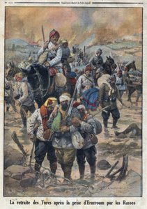 Erster Weltkrieg 1914-1918. Der Rückzug der Türken nach der Einnahme von Erzerum durch die Russen. In „Le Petit Journal“, am 27.02.1916. Private Sammlung von Anonymous Anonymous