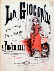 Frontispiz der Oper La Gioconda von Ponchielli von Anonymous Anonymous