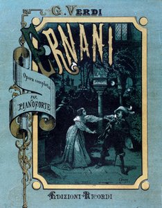 Frontispiz der Partitur von Ernani von Giuseppe Verdi