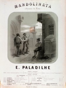 Frontispiz der Partitur von Mandolibata von E Paladilhe