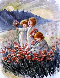 Mohnblumen sammeln von Anonymous Anonymous