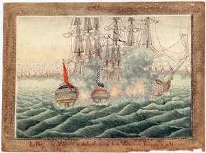 Russisch-Türkischer Krieg von 1828-1829 - Brig "Mercury" kämpft am 14. Mai gegen zwei türkische Schiffe von Anonymous Anonymous