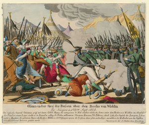 Russisch-Türkischer Krieg 1828-1829 - Glänzender Sieg der Russen über den Pascha von Widin (Omer Pascha Latas)