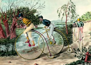 Geschichte des Fahrrads: Rennen des Grand Bi. 20. Jahrhundert. Privatsammlung
