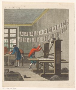 Innenansicht einer Druckerei, ca. 1750-1850