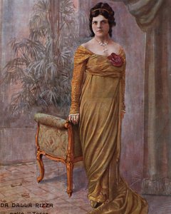 Italienische Sängerin Gilda dalla Rizza in La Tosca von Puccini