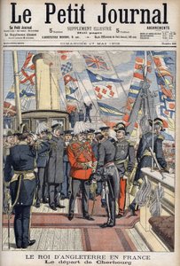 König Edward VII. verließ Cherbourg nach einer Reise nach Frankreich. Le Petit Journal, Mai 1903. von Anonymous Anonymous