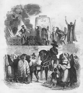 Le Bruloir - Verbrennung auf dem Scheiterhaufen - Illustration in „Mystères of the Inquisition and other secret societies of Spain“ von Victor de Fereal, Suberwick, Manuel Galo de Cuendias. von Anonymous Anonymous